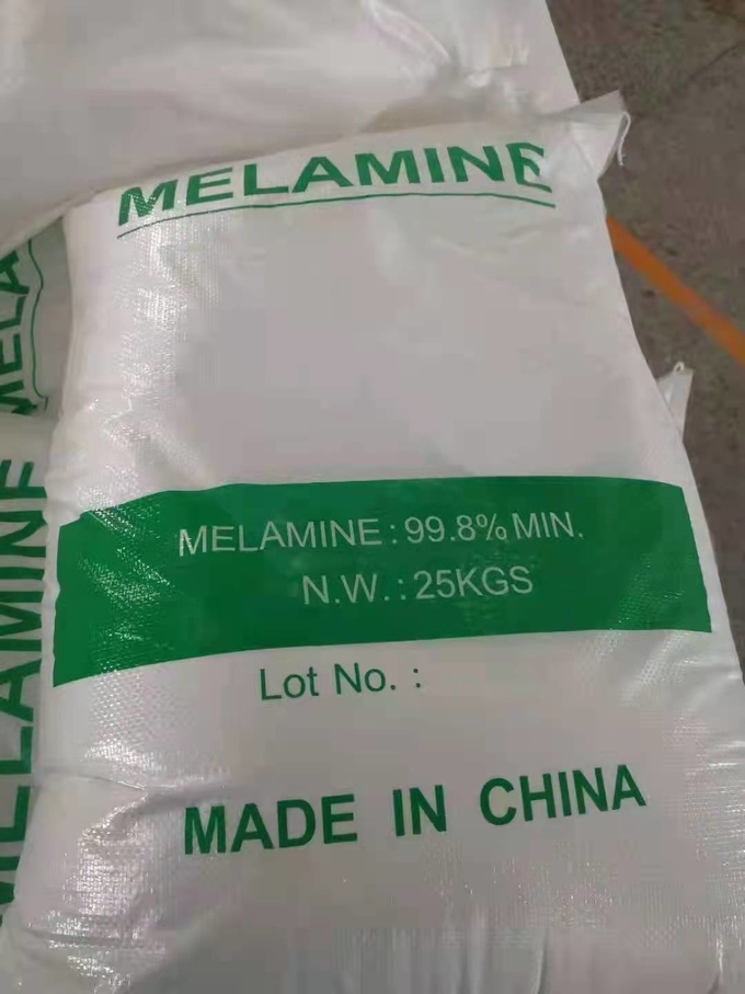 99,8 min Czysta melamina w proszku MSDS COA Certyfikowany CAS 108-78-1 5